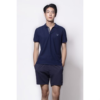 ESP เสื้อโปโลเฟรนช์ชี่ ผู้ชาย สีกรมท่า | Frenchie Polo Shirt | 3784