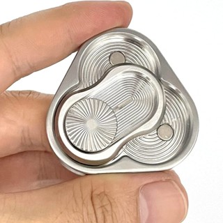 ของเล่น Fidget Slider EDC โลหะ ทรงสามเหลี่ยม ช่วยบรรเทาความเครียด สําหรับผู้ใหญ่ ออทิสติก ออฟฟิศ