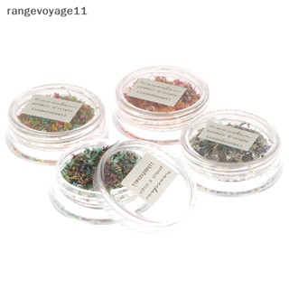 [Rangevoyage] อุปกรณ์ตกแต่งเล็บ จี้ดอกไม้แห้ง 3D หลายสีสัน สําหรับตกแต่งเล็บ DIY