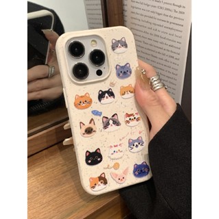 เคสโทรศัพท์มือถือ ซิลิโคนนิ่ม กันกระแทก ลายลูกแมว ย่อยสลายได้ สําหรับ iPhone 14promax 13 12 11 xs 12promax 14plus xsmax 7 8 11 12