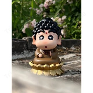 สร้างเสน่ห์ที่ไม่เหมือนใครของการตกแต่งบ้าน!โมเดลฟิกเกอร์ I Buddha Mercy Q Version Tathagata Buddha Crayon Shin-Chan ของเล่นสําหรับเด็ก