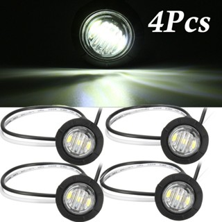 ⚡READYSTOCK⚡Lights White 12/24V Mini Universal 4pcs LED Button Lamps Marker Trailer