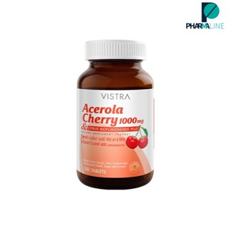 VISTRA Acerola Cherry 1000 mg. (100 Tablets)  [PLine]