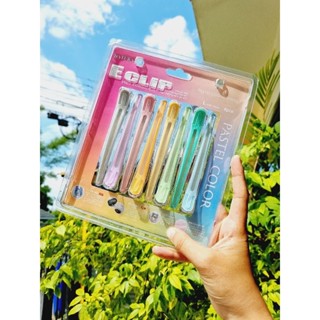 ตัดผมชาย บาร์เบอร์ กิ๊ฟหนีบผม สีพาสเทล 1แพค มี 8ชิ้น