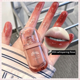 Shaqinuo Powder Bomb Color Lip Glaze Water Light Mirror Lip And Cheek ลิปสติกให้ความชุ่มชื้นอเนกประสงค์ High Color Rendering Long-last Lip Makeup JOYFEEL