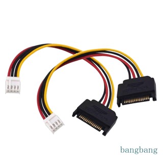 Bang สายไฟฮาร์ดไดรฟ์ 4pin เป็นตัวผู้ 4pin D Port เป็น 15pin 20 ซม. X2