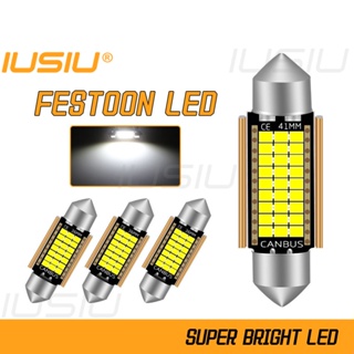 Iusiu ไฟอ่านหนังสือ LED C5W C10W 31 มม. 36 มม. 39 มม. 41 มม. สีขาว สําหรับติดป้ายทะเบียนรถยนต์ 2016