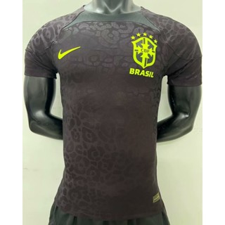 เสื้อกีฬาแขนสั้น ลายทีมชาติฟุตบอล Brazil Club Jersey S-XXL 23-24 ชุดเหย้า แบบแห้งเร็ว สําหรับผู้ชาย