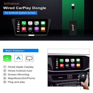 [Initiatour] เครื่องเล่นนําทางอัตโนมัติ USB Dongle IOS Android CarPlay สําหรับรถยนต์