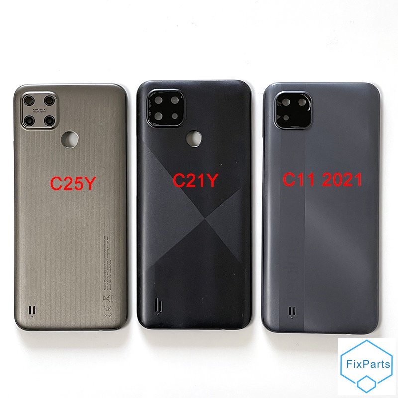 สําหรับ Oppo Realme C21Y แบตเตอรี ่ C25Y แบตเตอรี ่ สําหรับ Realme C11 2021 RMX3231 ปกหลัง +Carame ก