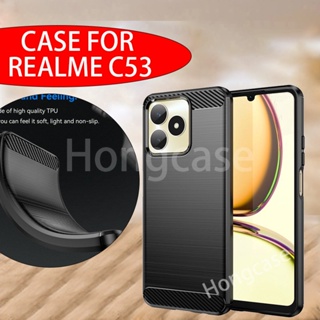 เคสโทรศัพท์ ซิลิโคนนิ่ม TPU คาร์บอนไฟเบอร์ แฟชั่น สําหรับ realme C53 C 53 NFC C53NFC Narzo N53 NarzoN53 realmeC53 realme