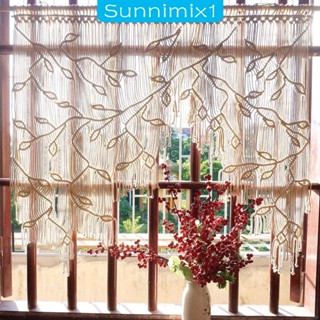 [Sunnimix1] พู่ถักมาคราเม่ รูปใบไม้ งานฝีมือ สําหรับแขวนตกแต่งผนัง พื้นหลัง ห้องนอน ปาร์ตี้