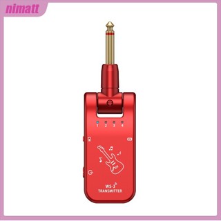 Ni Jamjum เครื่องรับส่งสัญญาณระบบกีตาร์ไร้สาย แบตเตอรี่ในตัว แบบชาร์จ Ws-3 U-segment Transceiver