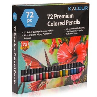 Kalour ชุดดินสอสีน้ํามัน 72 สี สําหรับผู้เริ่มต้นวาดภาพระบายสี JO385