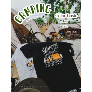 2023เสื้อยืดเด็ก เสื้อยืดแคมป์ปิ้ง Camping