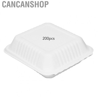 Cancanshop Disposable  Boxes Take Out  Resistant Compostable Microwave Safe with Clamshell for Restaurants