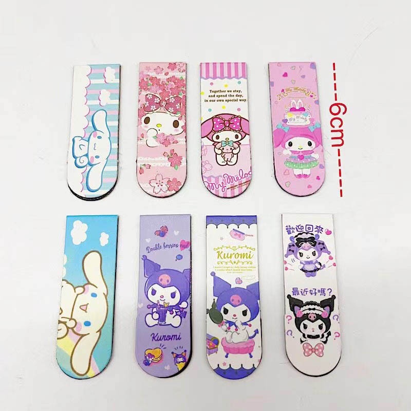 ที่คั่นหนังสือ แบบแม่เหล็ก ขนาดเล็ก ลายการ์ตูน แบบสร้างสรรค์ เครื่องเขียน สําหรับนักเรียน จํานวน 6 ชิ้น