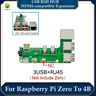 อะแดปเตอร์บอร์ดขยาย Raspberry Pi Zero เป็น Pi3 Pi4 Zero Pi0 USB HUB RJ45 HAT 1 ชุด