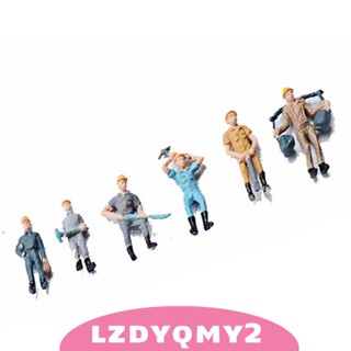 [Lzdyqmy2] โมเดลฟิกเกอร์คนงานรางรถไฟ ขนาดเล็ก 1/43 10 ชิ้น