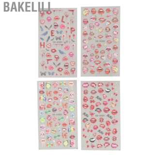 Bakelili 4pcs Nail  Self Adhesive 3D Pumpkin Lamp Paper Set NEW