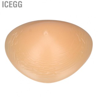 Icegg False  Bra Pad Inserts Soft Silicone Triangular Shaped Concave Bottom Prosthetic Breast for Post Mastectomy Fake Boobs