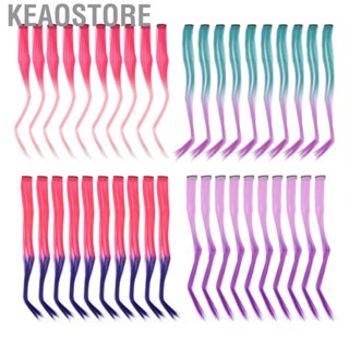 Keaostore Colored Hair Extensions Highlights Hairpiece  In Straight