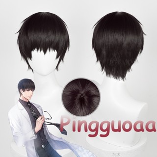 【Manmei】EVOL×LOVE Mr Love: Queens Choice Lucien Cosplay Wigs 30cm Black Short Wigs Heat Resistant Synthetic Hair