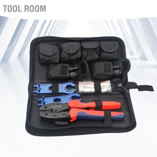  Tool Room ชุดเครื่องมือการจีบพลังงานแสงอาทิตย์ชุดประแจคีมเชื่อมต่อสายเคเบิล PV แบบพกพาที่มีประสิทธิภาพสูง