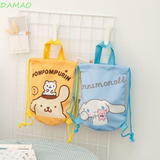 DAMAO กระเป๋าเป้สะพายหลัง ผ้าแคนวาส แบบพับได้ ลายการ์ตูน Melody Pompompurin Cinnamoroll สําหรับเด็ก