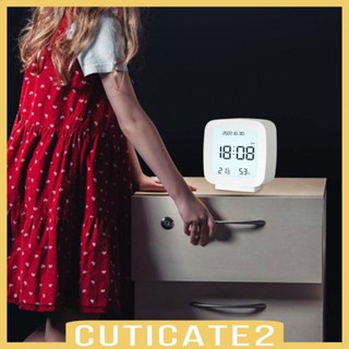 [Cuticate2] นาฬิกาปลุกดิจิทัล ไฮโกรมิเตอร์ และเครื่องวัดอุณหภูมิ สําหรับในร่ม โรงแรม ห้องวาดภาพ