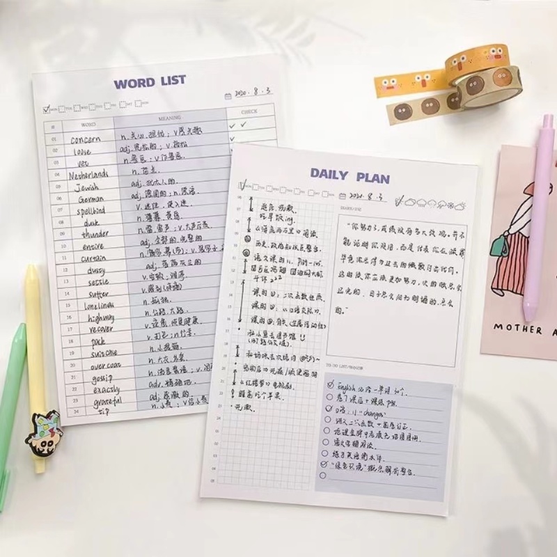 สมุดโน้ต แพลนเนอร์ รายสัปดาห์ B5 แบบเรียบง่าย สําหรับห้องเรียน