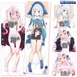 ปลอกหมอน พิมพ์ลายการ์ตูนอนิเมะ Dakimakura Hololive Nakiri Ayame and Gawr Gura Vtuber Game แฮนด์เมด