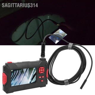  Sagittarius314 กล้องเอนโดสโคปอุตสาหกรรมเลนส์คู่ 8 มม. พร้อมจอแสดงผล LCD 1080P 4.3 นิ้ว ไฟ 9 ดวงสำหรับการตรวจสอบท่อ