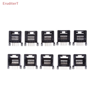 [EruditerT] แจ็คเชื่อมต่อเครือข่าย PCB RJ11 RJ45 8P8C 10 ชิ้น [ใหม่]