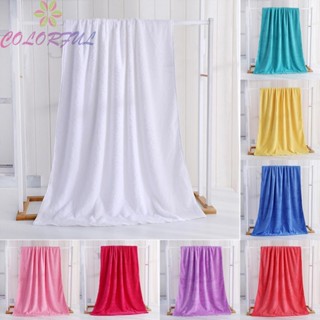 【COLORFUL】Fuzzy Feel Bed Camping Sofa Blanket Towel Quick Drying Shower Towel Soft