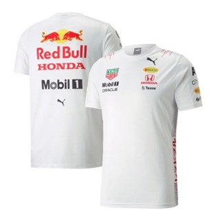 เสื้อยืดแขนสั้น แบบแห้งเร็ว ลาย BULL Racing สีแดง สไตล์ญี่ปุ่น 2021