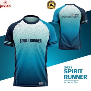 (juxian)เสื้อกีฬารุ่น SPIRIT RUNNER สีฟ้า-กรม ทูโทน (ลดราคาพิเศษ)