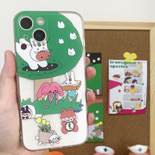 เคสป้องกันโทรศัพท์มือถือ แบบนิ่ม ลายการ์ตูนกระต่าย กันกระแทก สําหรับ iPhone 14promax 13pro 12 11 x xr xsmax 7plus 8 se