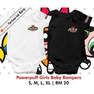 ชุดรอมเปอร์เด็กทารก [BAJU BAYI] (UNISEX) -POWERPUFF GIRLS LRJH