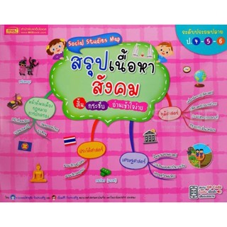 (Arnplern) : หนังสือ Social Studies Map สรุปเนื้อหาสังคม สั้น กระชับ อ่านเข้าใจง่าย ระดับประถมปลาย ป.4-5-6