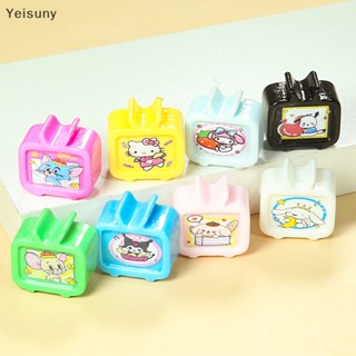 [Yei] Kawaii DIY เครื่องประดับแฮนด์เมด บ้านตุ๊กตาจิ๋ว เครื่องประดับตกแต่ง 5 ชิ้น ใหม่ การ์ตูนสามมิติ TV COD