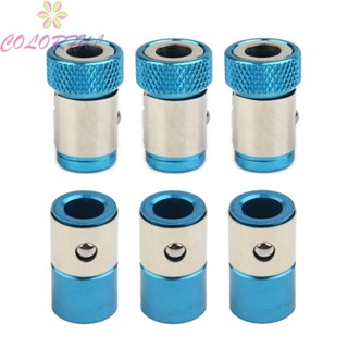 【COLORFUL】Magnetic Ring 1/4 Inch 6pcs Accessories Blue Flat Head For 6.35mm Hex Magnetizer