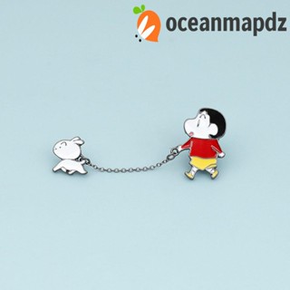 OCEANMAPDZ เครื่องประดับ เข็มกลัด รูปสุนัขชินจัง เหมาะกับของขวัญ สําหรับตกแต่งกระเป๋า