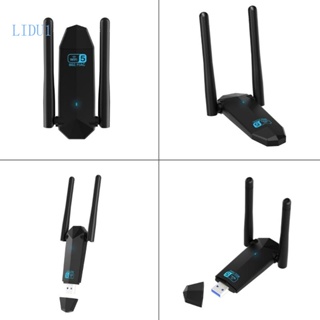 Lidu1 อะแดปเตอร์ WiFi USB3 0 1300M บลูทูธ Dual-Band 2 4 5GHz สําหรับคอมพิวเตอร์ตั้งโต๊ะ