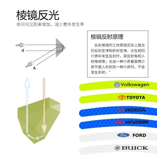 สติกเกอร์สะท้อนแสง ป้องกันการชน สําหรับติดล้อรถยนต์ รถจักรยานยนต์ไฟฟ้า