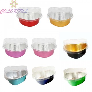 【COLORFUL】Tin Foil Cup High-quality Long-lasting Color Aluminum Foil Mold Light Blue