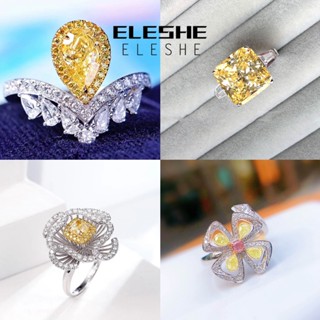 Eleshe Jewelry แหวนเงิน 925 ประดับทับทิม เครื่องประดับสตรี M101