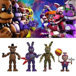 TAYLOR2PV โมเดลฟิกเกอร์ Five Nights at Freddys Rabbit ของเล่นสําหรับเด็ก 4 ชิ้น ต่อชุด