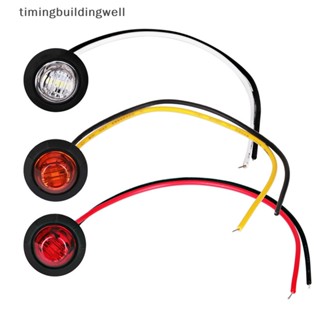 Twth หลอดไฟเลี้ยว Led 3 ดวง 24V 3/4 นิ้ว ทรงกลม สีเหลือง ขาว แดง สําหรับรถบรรทุก 1 ชิ้น QDD