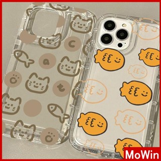 Mowin - เข้ากันได้สำหรับ เคสไอโฟน เคสไอโฟน11 เคส iphone 11  เคสไอโฟนกรอบรูปถุงลมนิรภัย TPU นุ่มใสกันกระแทกแมวน่ารักปลาเล็กเข้ากันได้กับ iPhone 13 Pro max 12 Pro Max 11 xr xs max 7 8